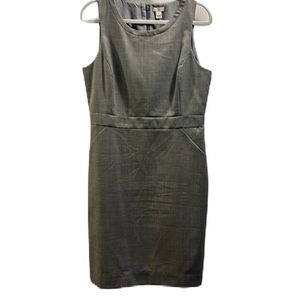 J. Crew Sleeveless Dress Wool Blend. Lined. Size 12 light Gray